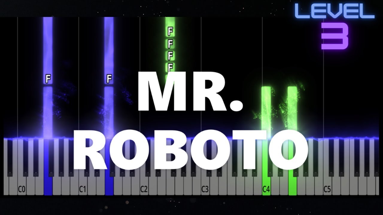 Mr. Roboto - Styx - INTERMEDIATE Piano Tutorial