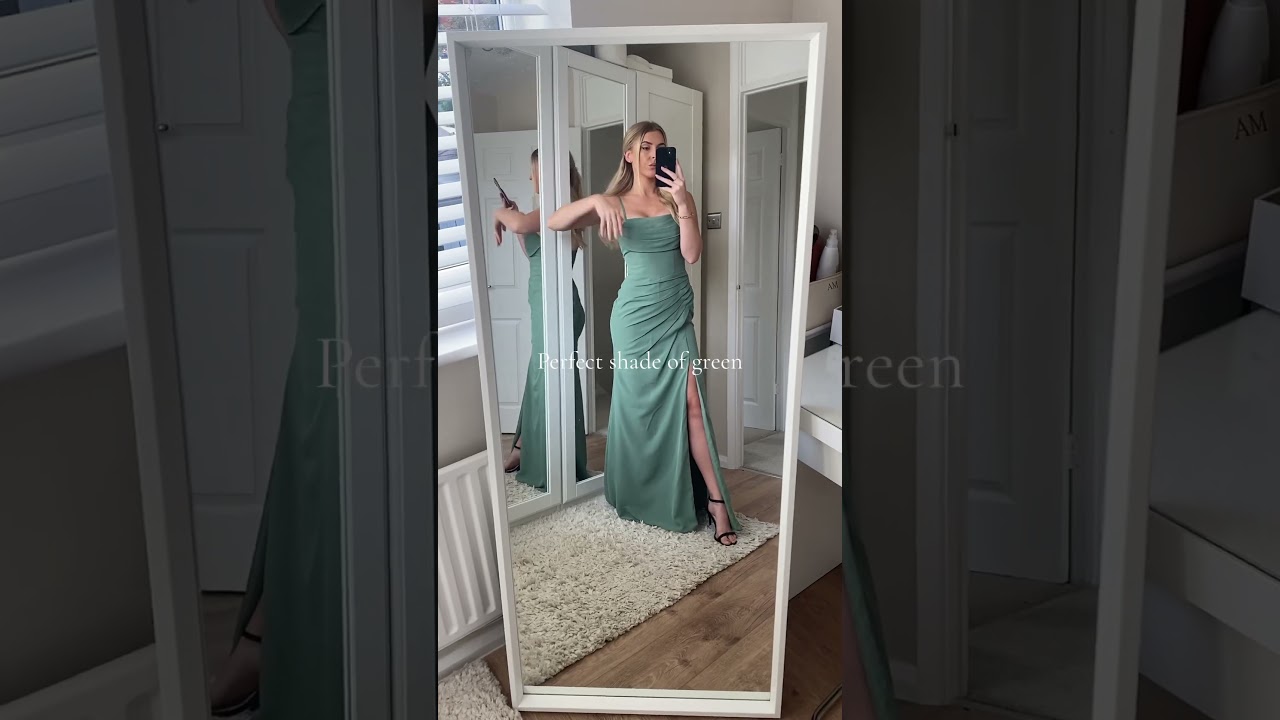 What I ordered vs what I got from JJ&rsquo;s House! This Sage bridesmaid dress is a NEED 😍 #jjshouse