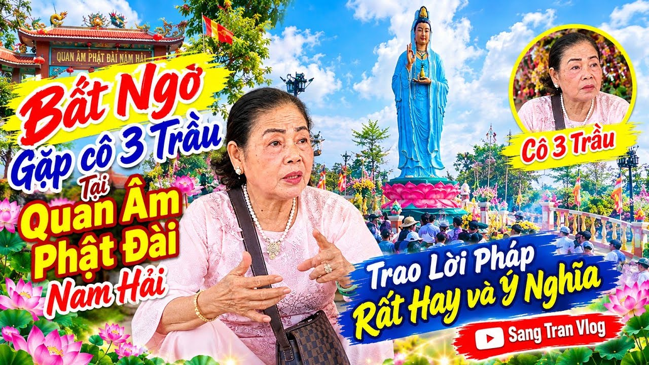 Bất Ngờ gặp Cô 3 Bạc Liêu 14 Tháng giêng Tại Quan Âm phật Đài_ Cô 3 Ca Pháp Điển Mẹ Rất Hay
