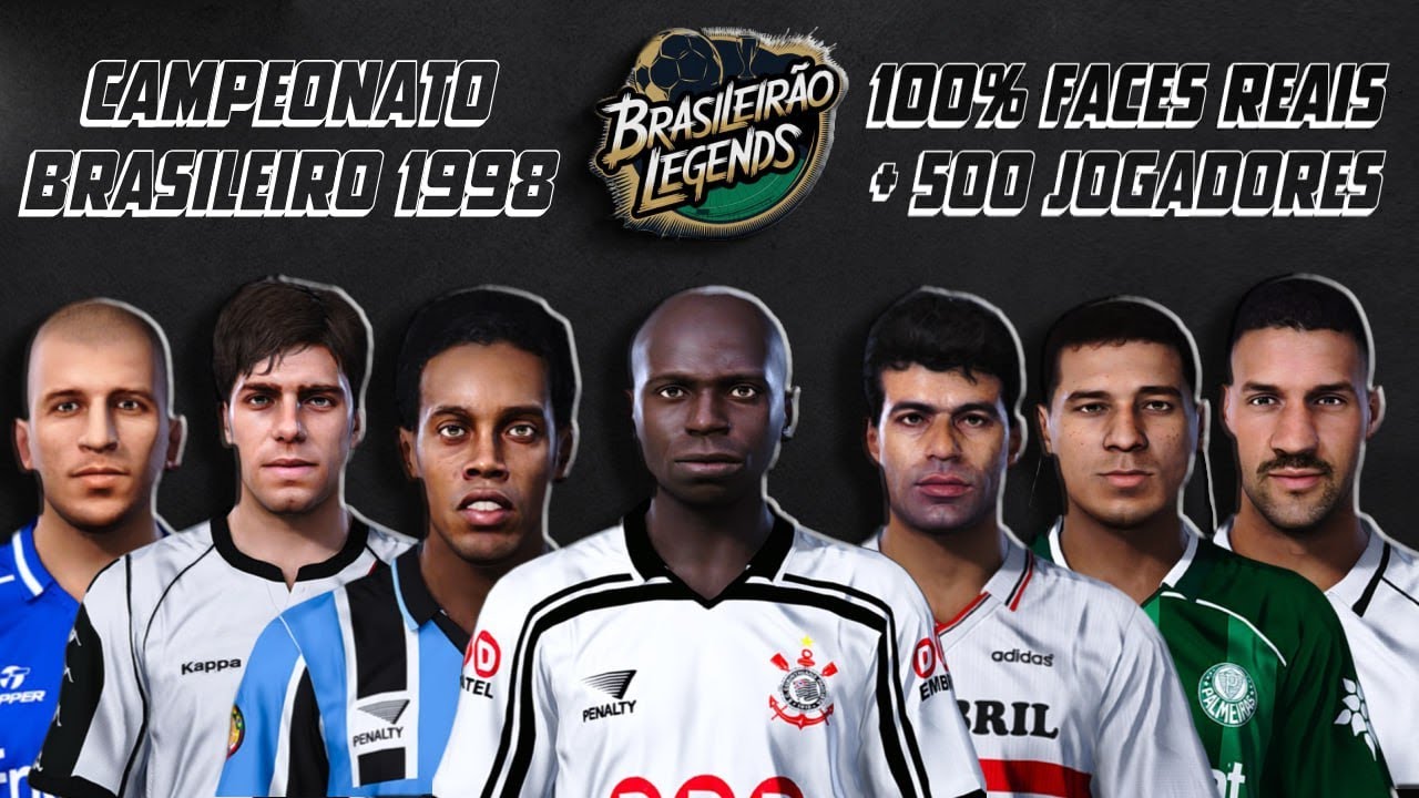 🎮 BRASILEIRÃO 1998 – Todas as Faces no Patch Brasileirão Legends (PES 21) 🇧🇷⚽