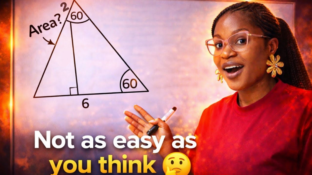 A tricky Nice geometry math question.Find the area of the smaller triangle 