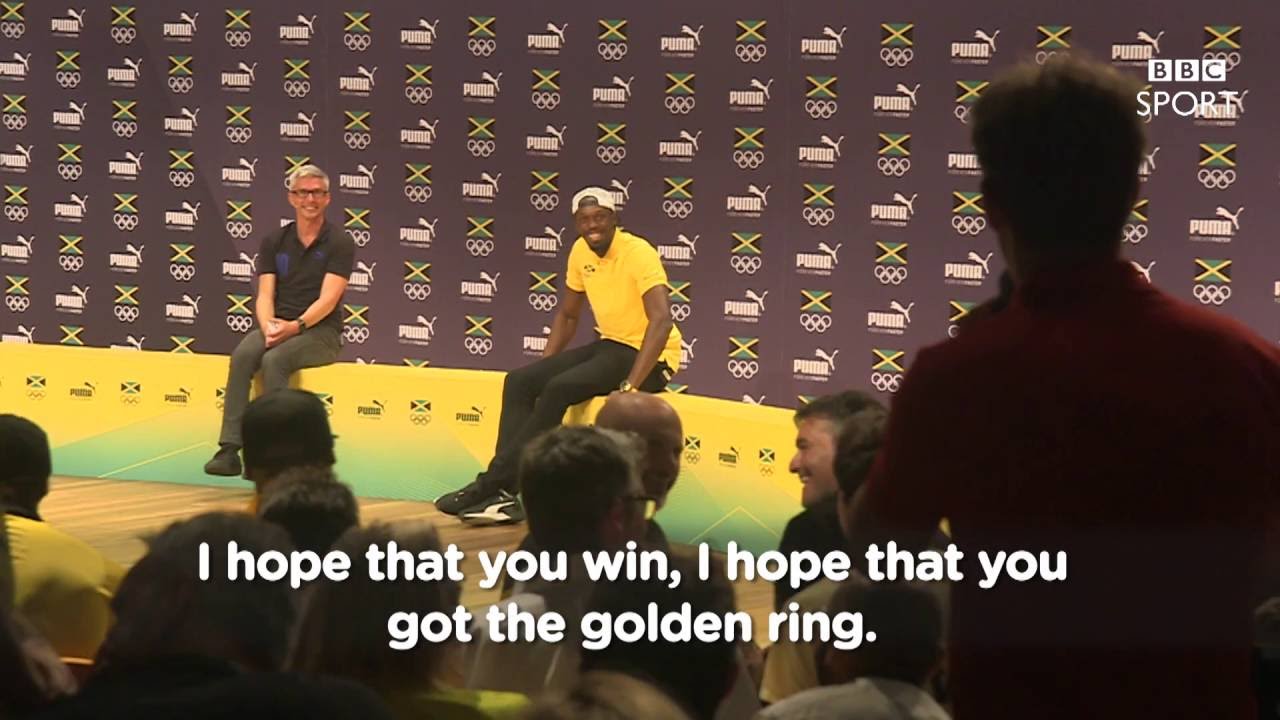 Fan serenades Usain Bolt at press conference - Olympic Games Rio 2016 - BBC Sport