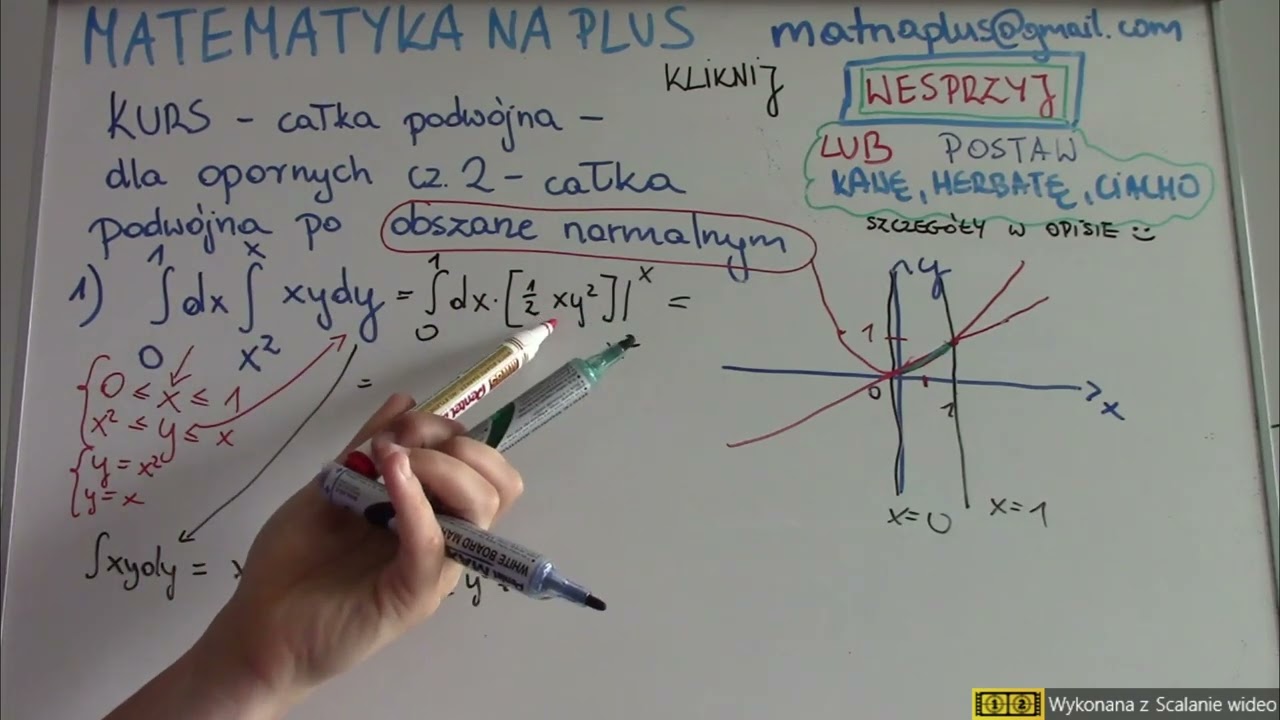 Kurs Całka Podwójna dla opornych cz.2 - całka podwójna po obszarze normalnym