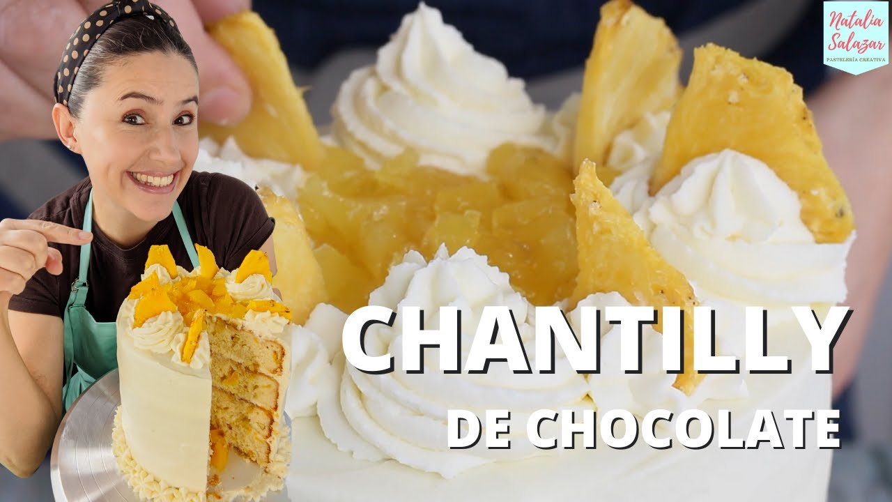 😋Receta Chantilly de CHOCOLATE Blanco **completamente deliciosa*| Natalia Salazar
