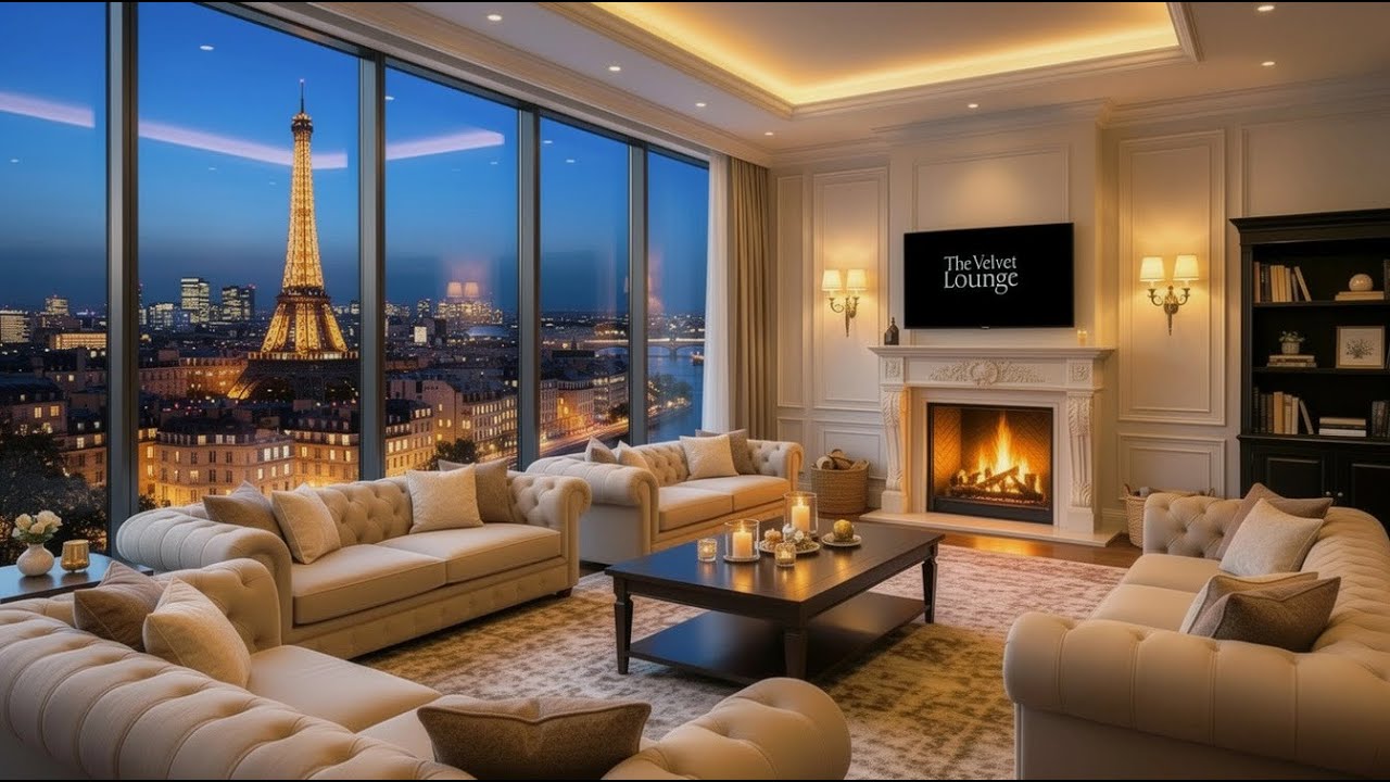 Cozy Paris Nights l Soft Jazz with Brushes & Piano