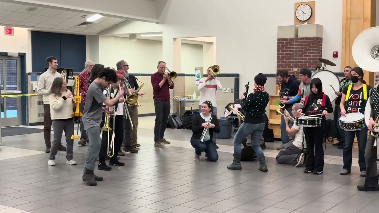 School of Honk performs “Tightrope”, Argenziano School, Somerville, MA.  12.14.25