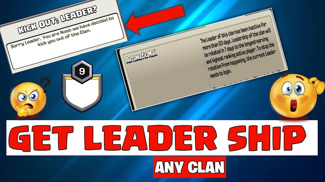How to Get Leadership of any Clan in Coc 2022 - Kick Leader in Clash of Clans!