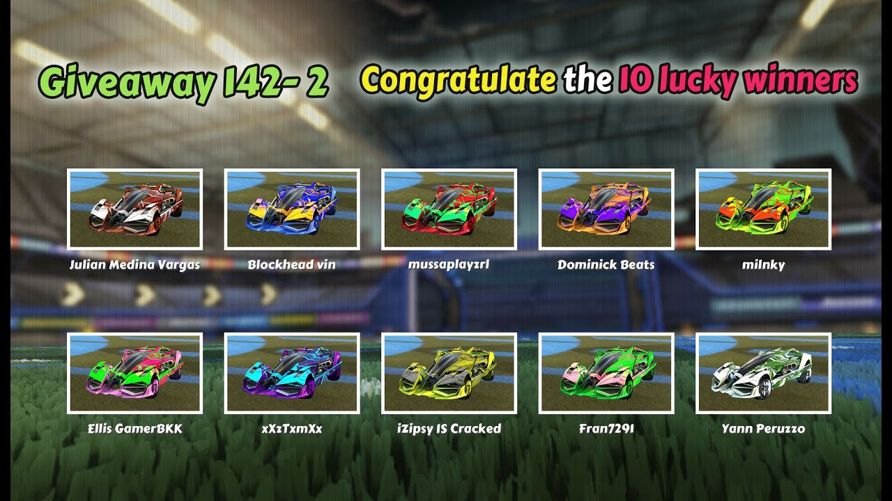🏆Congrats To 10 Winners of Rocket League Giveaway 142-2, Claim Your Rewards From RocketPrices.Com