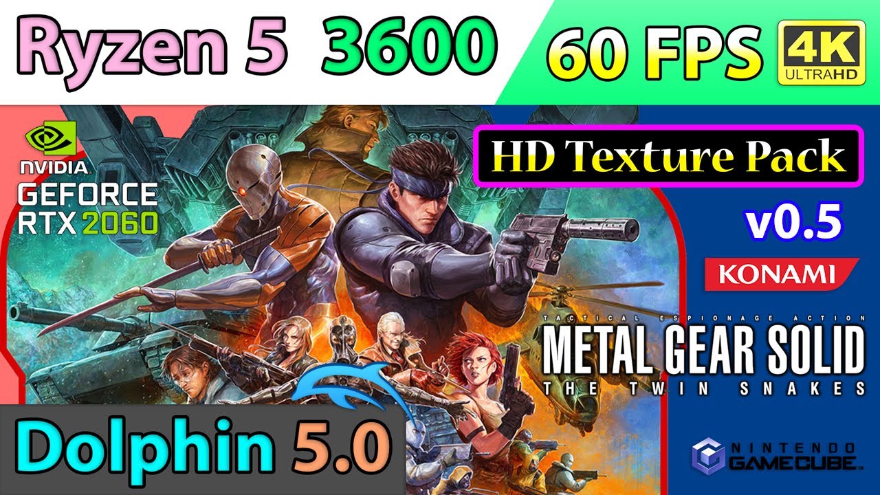 Metal Gear Solid: The Twin Snakes - HD Texture Pack v0.5 • 60 FPS • 4K | Dolphin 5.0 - Ryzen 5 3600