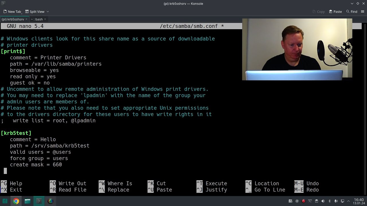 16C - SMB/Samba/CIFS Server (w/ Kerberos Authentication)