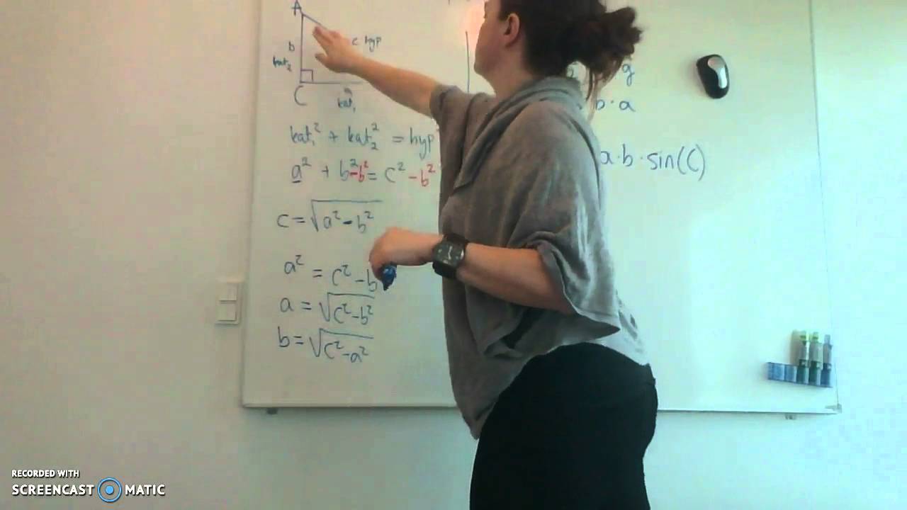 Pythagoras sætning og arealet af en trekant