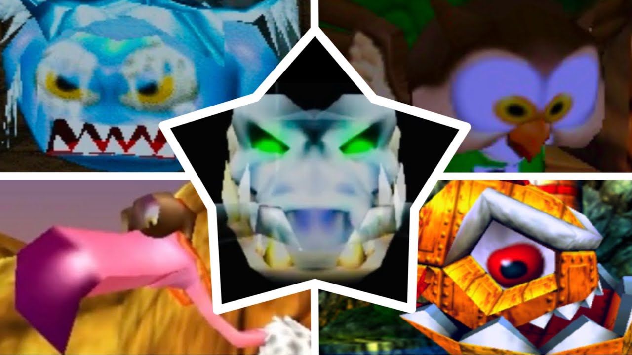 Donkey Kong 64 - All Boss Minigames [N64]