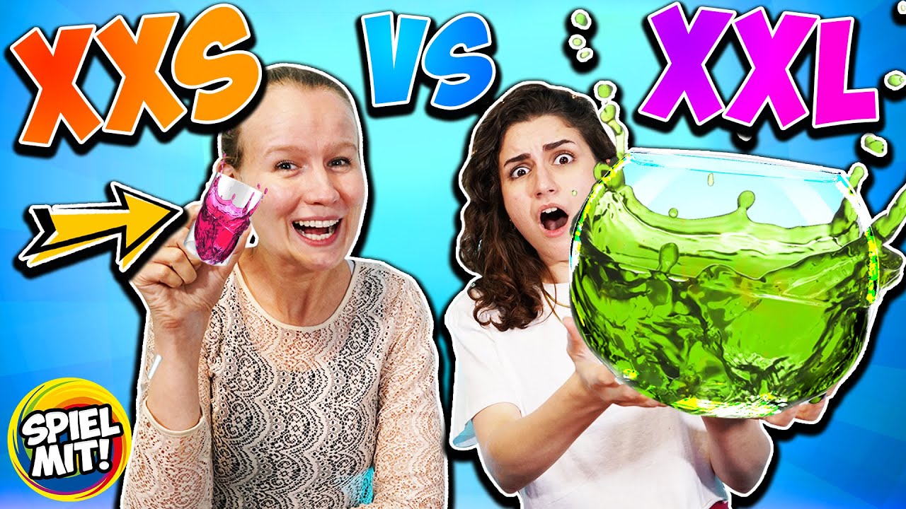 XXL vs. XXS BECHER! Besonders eklige Challenge mit Dania & Kathi