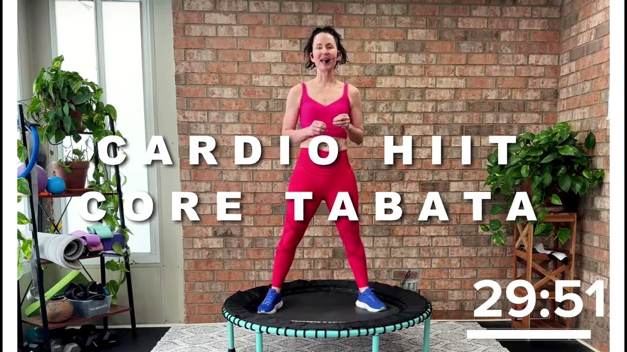 30-Min Rebounding HIIT + Abs | Mini Trampoline Tabata for Fat Burn & Core Strength