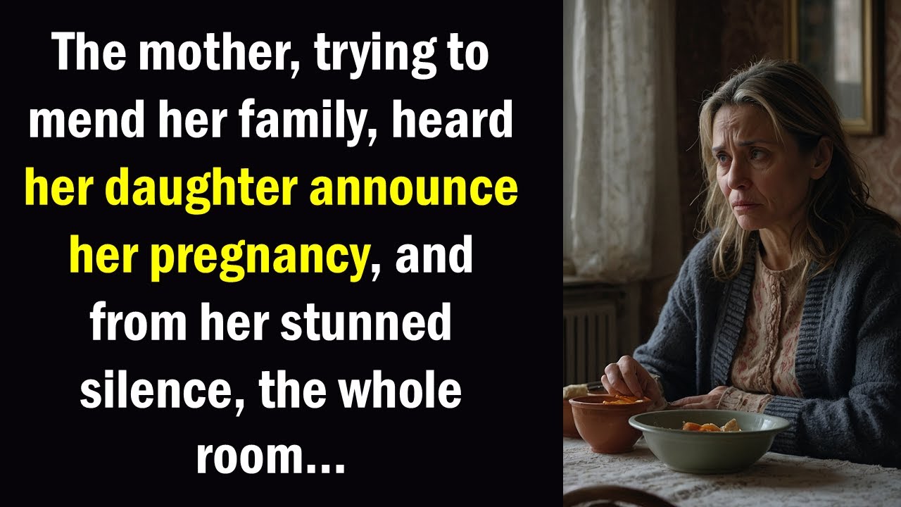 The mother, trying to mend her family, heard her daughter announce her pregnancy, and...