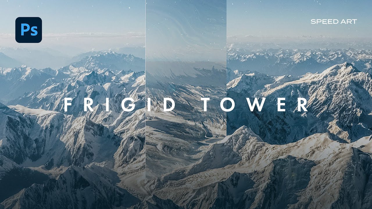 Creating a soaring reflective tower using the displacement map filter in Photoshop | Speed Art
