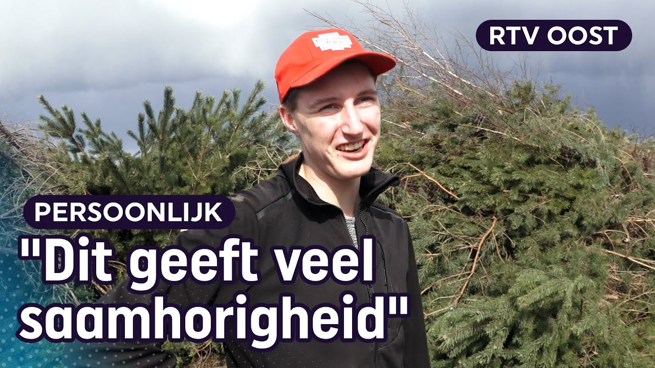 Dirk bouwt samen met z’n maten aan het mooiste paasvuur van Holten | RTV Oost