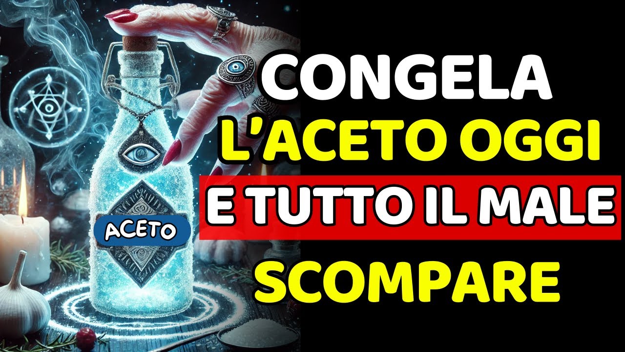 Congela l'aceto oggi e guarda come tutto il male rivolto contro di te scompare senza che nessuno...