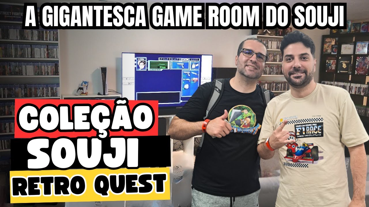 A INCRÍVEL Game Room e Coleção de Games do Souji do Canal Retro Quest