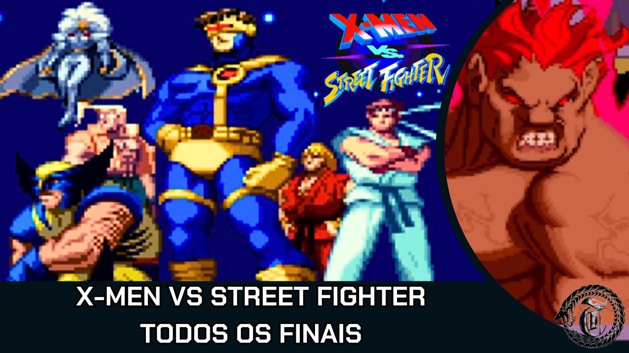 X-Men Vs Street Fighter - Todos os Finais Legendado Português PT. BR.