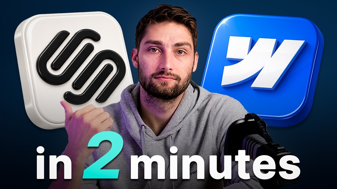 Squarespace vs. Webflow in 2 minutes! 2026 Best Website Builder Comparison and Review