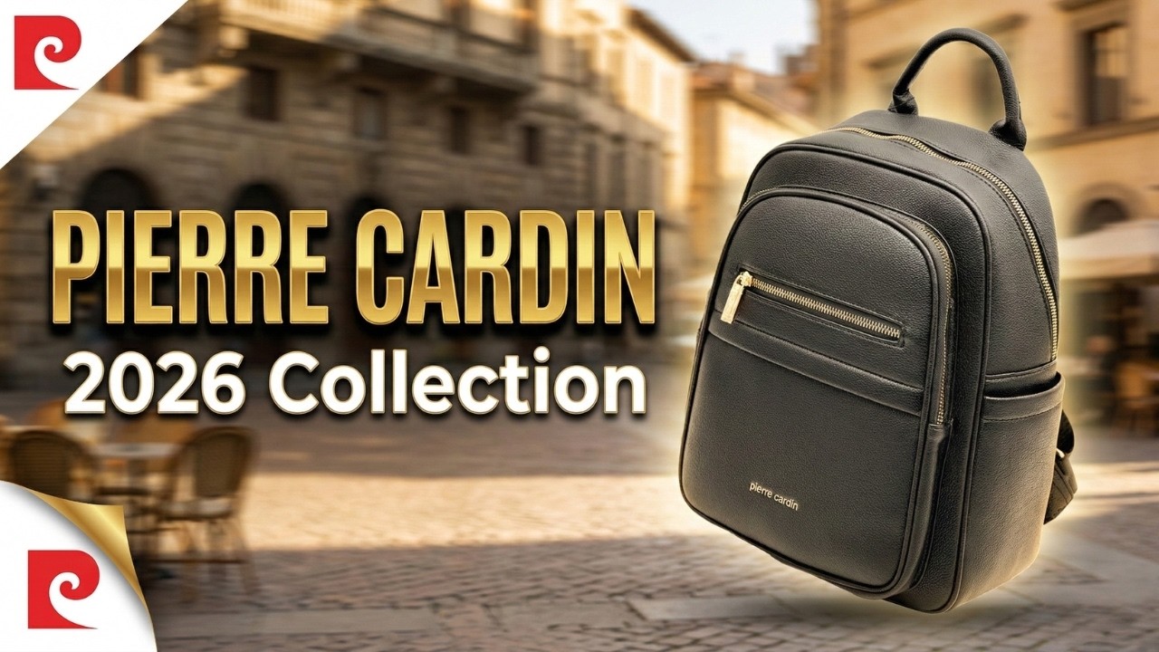 Rucsac Damă Pierre Cardin, Design Elegant din Piele Ecologică, Negru Clasic