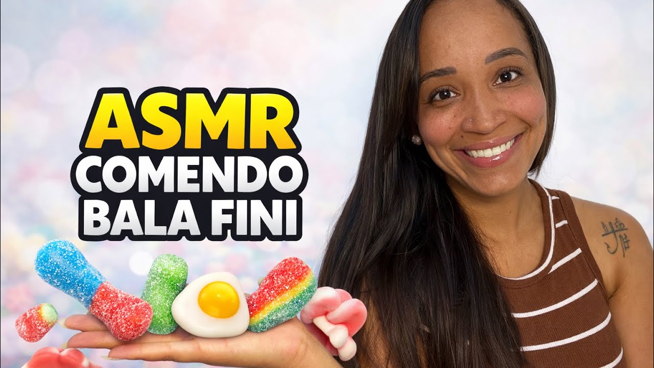 ASMR COMENDO BALA FINI - MUKBANG