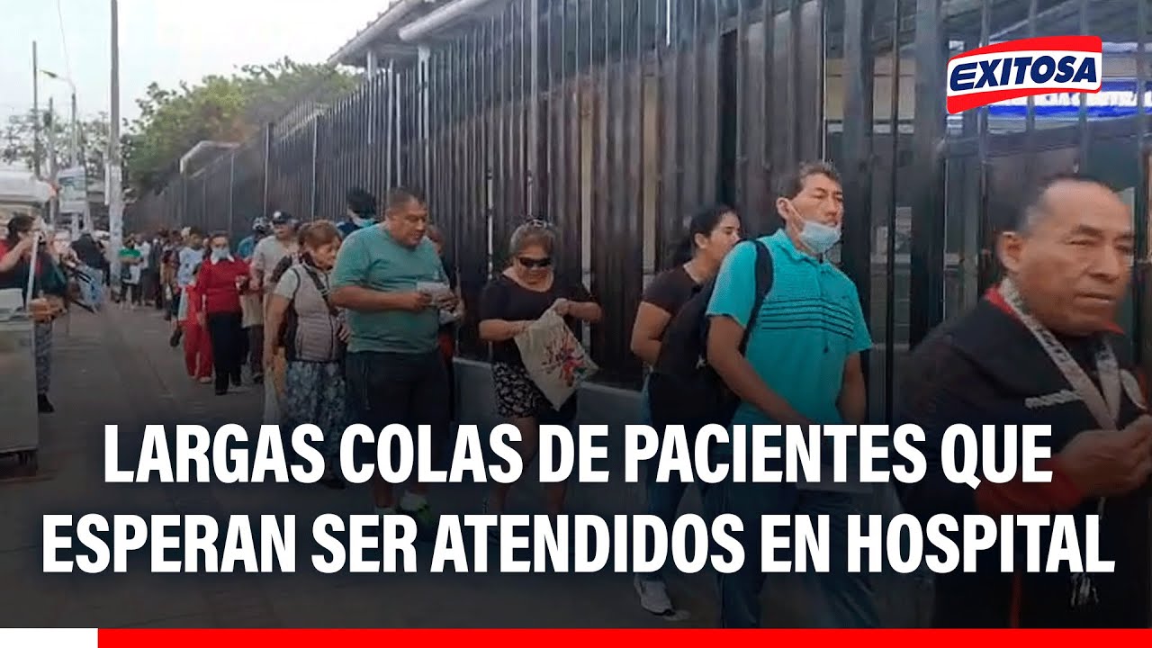 🔴🔵 SJM: Largas colas de pacientes que esperan ser atendidos en el Hospital María Auxiliadora