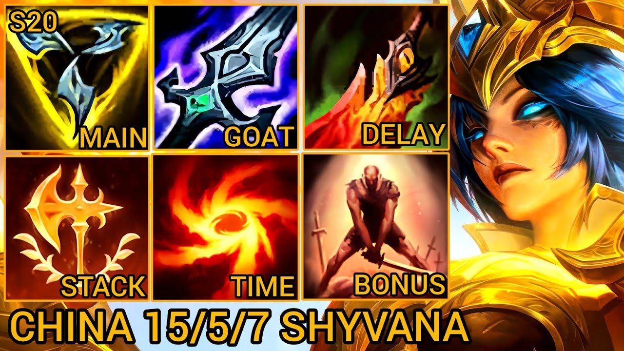 SHYVANA Jungle Always Ranked So Easy - China Wild Rift New Build & Runes By Tiarty