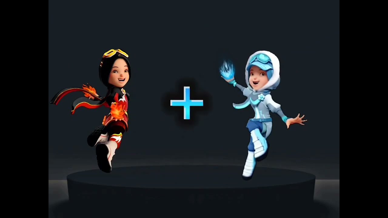 Boboiboy Elemental Fusion Frostfire Versi Kawan-kawan Boboboy