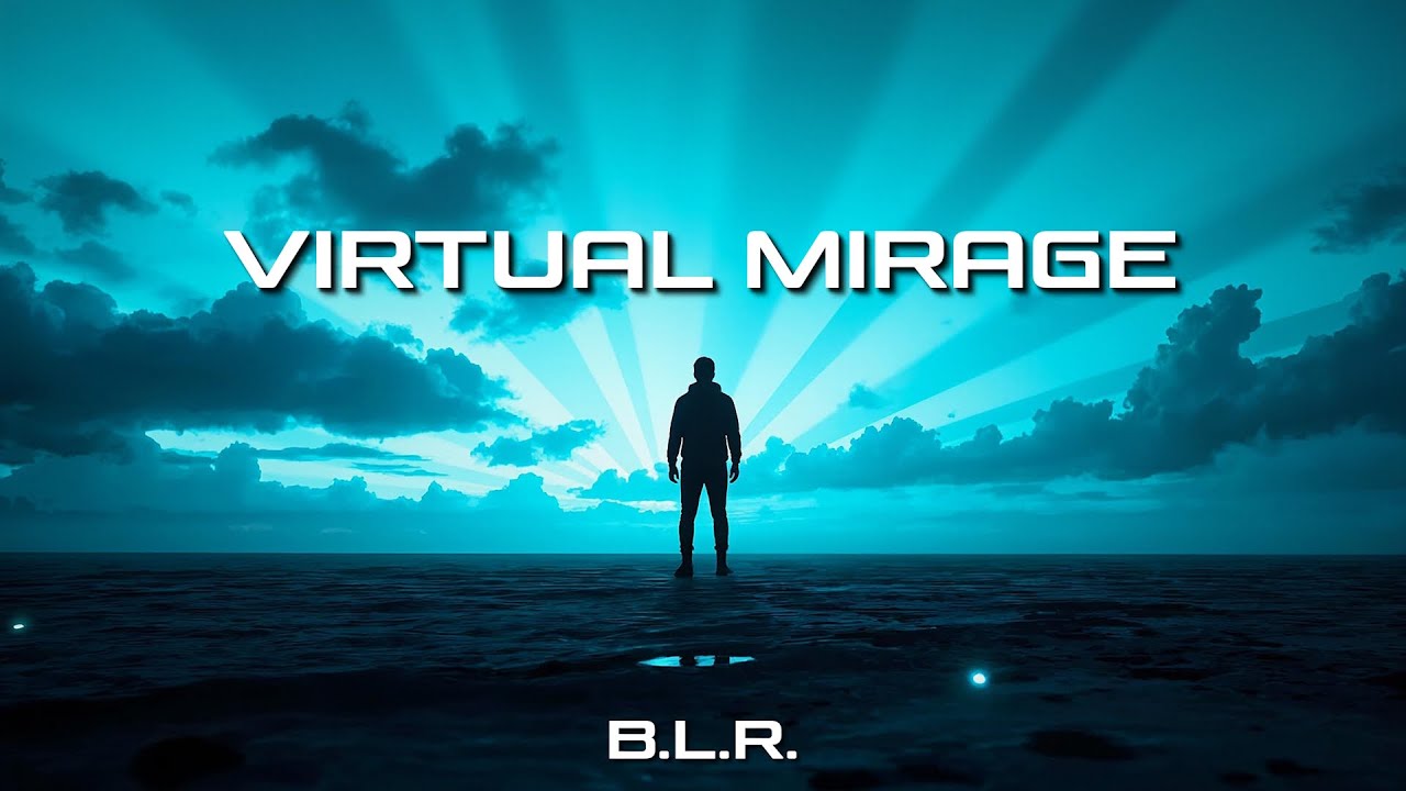 Virtual Mirage – B.L.R. | Melancholic Rock Meets Digital Illusion | KI Rock Pop Song