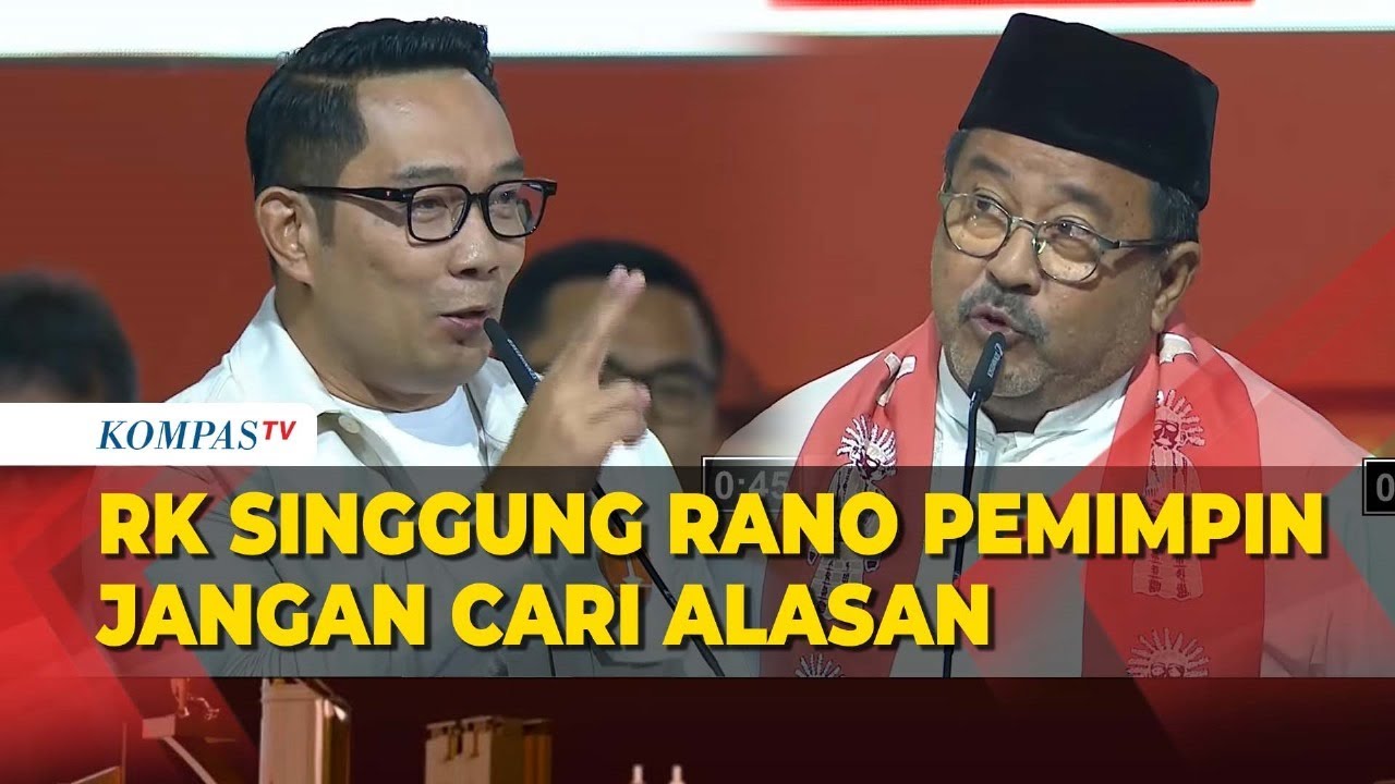Ridwan Kamil Singgung Rano, Pemimpin Jangan Mencari Alasan