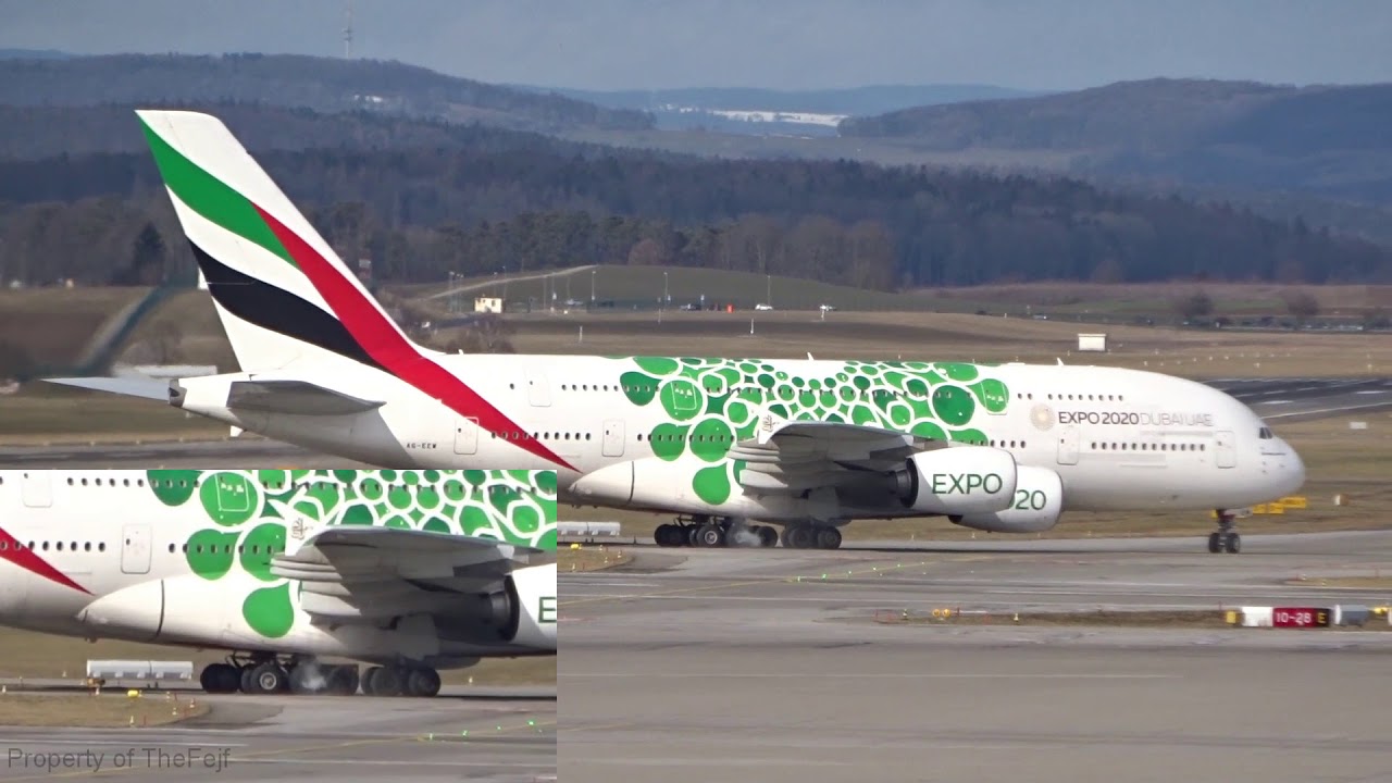 Emirates A380 - Smoking Brakes calls for the Fire Rescue Trucks