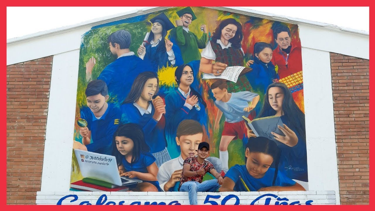 Así pinté un mural 🎨 Transformando un colegio y celebrando 50 años de historia