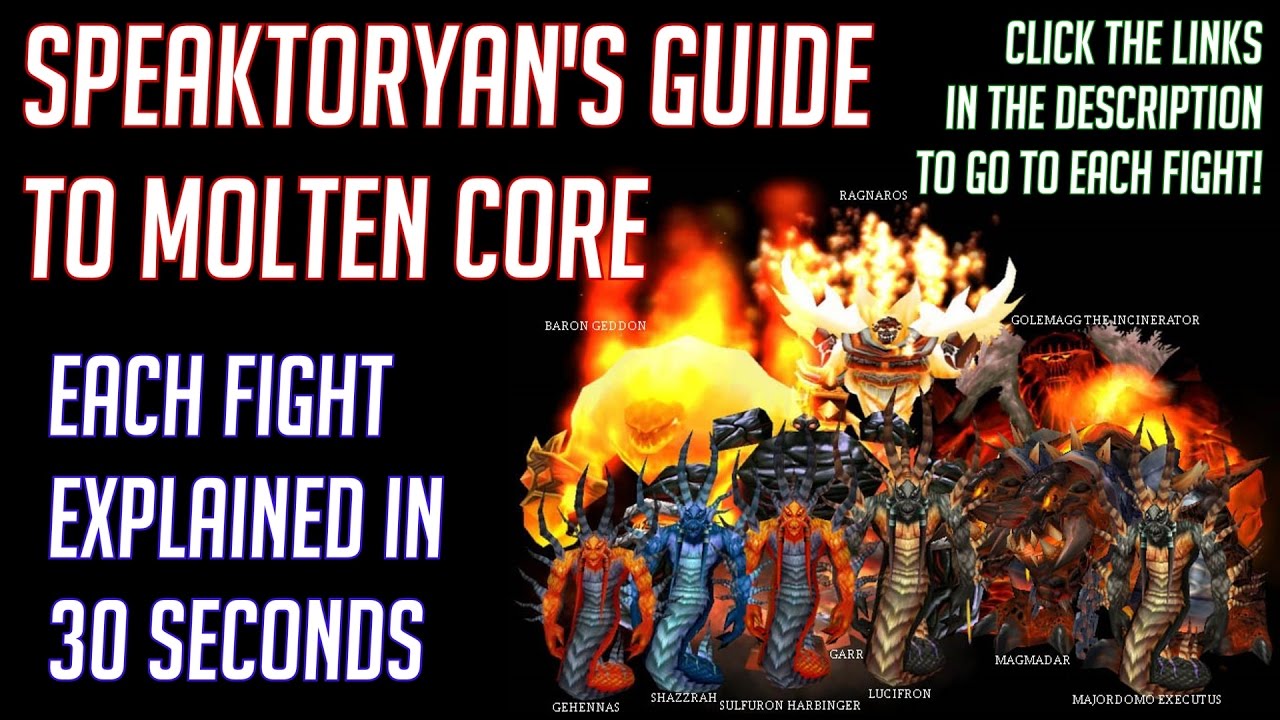 MOLTEN CORE QUICK-GUIDE: 30 SECONDS PER BOSS + ANNOTATIONS FOR QUICK REFERENCE!