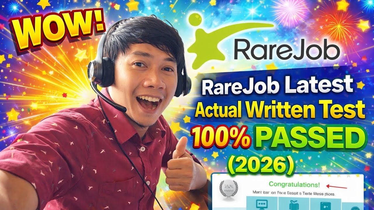 ✍️MY ACTUAL WRITTEN TEST IN RAREJOB 💯% PASSED😱 #rarejobs #esl 