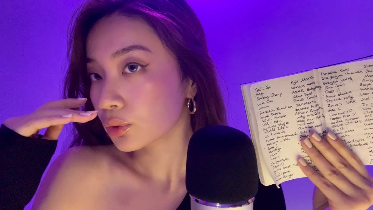 ASMR Whispering My Subscribers Names (1k special💜)