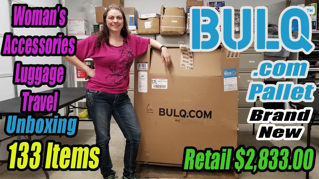 Bulq.com Pallet Unboxing -Retail $2,833  -BRAND NEW -Woman's Items, Luggage, Epson, Ect. - 133 Items