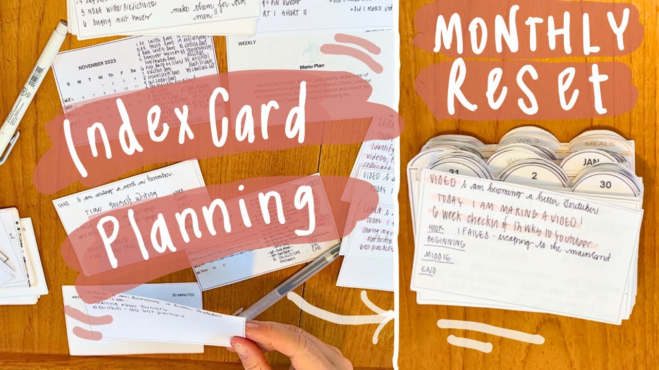 How I Plan Monthly with an Index Card System (November 2023)