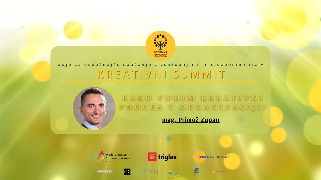 mag. Primož Zupan: Kako vodim kreativni proces v organizaciji?