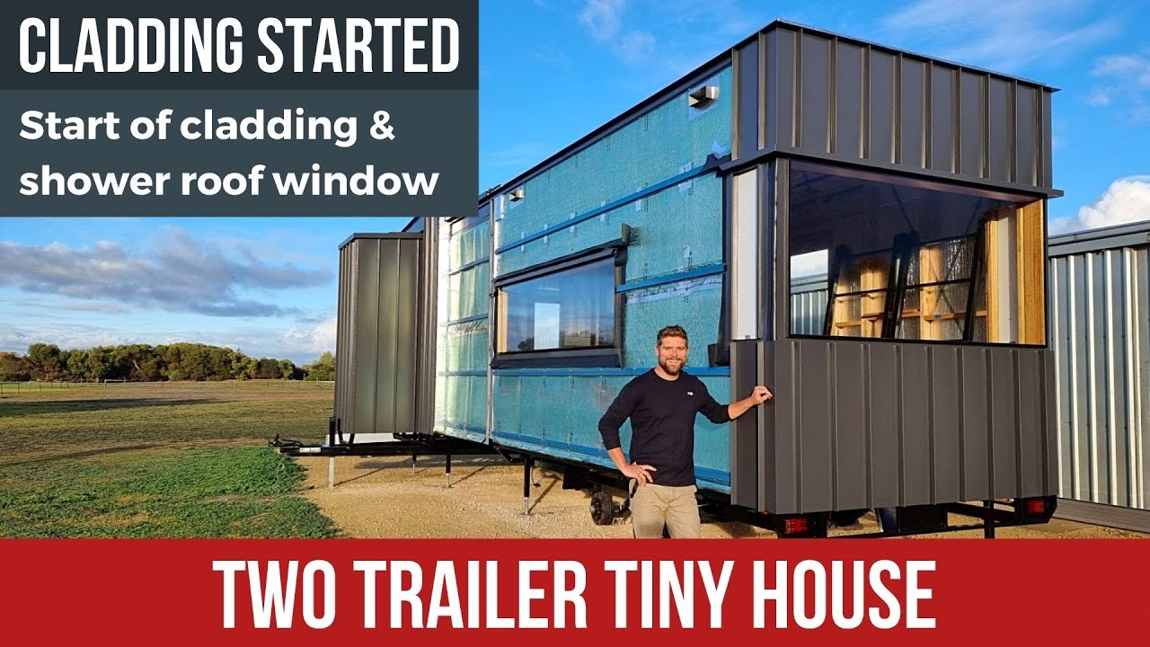 Ep. 24 - Start of the cladding the shower roof - Tiny House Build Update