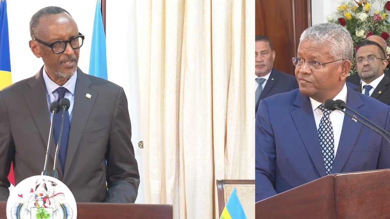 President Ramkalawan of Seychelles congratulates President P.Kagame of Rwanda|joint Press statements