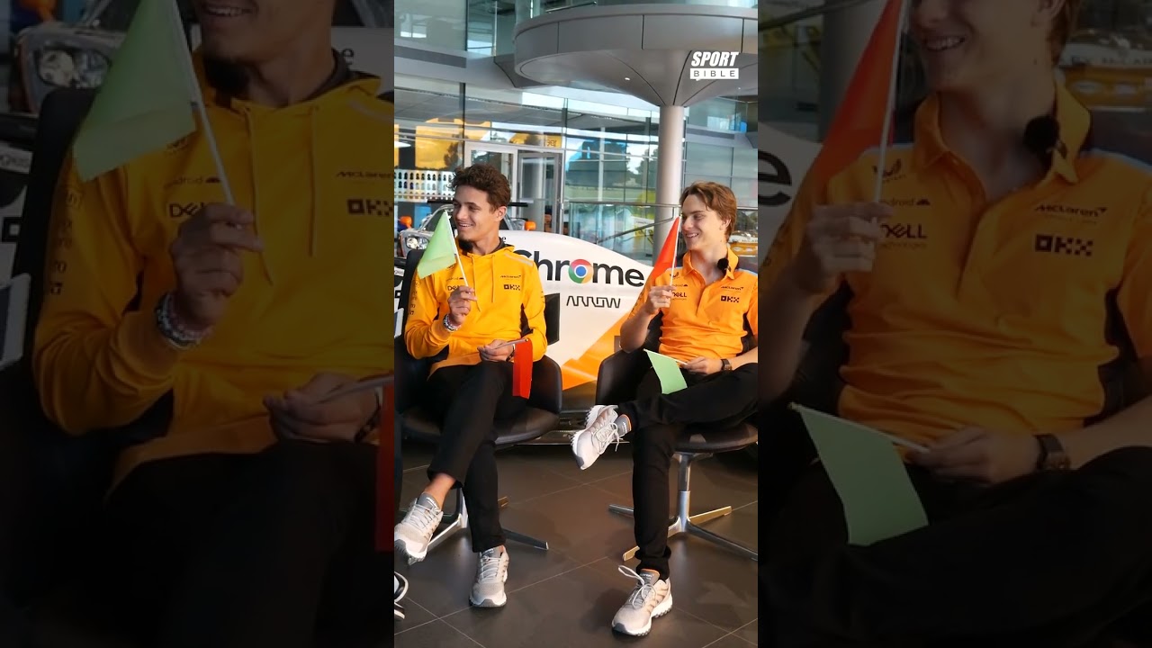 Lando Norris and Oscar Piastri playing 