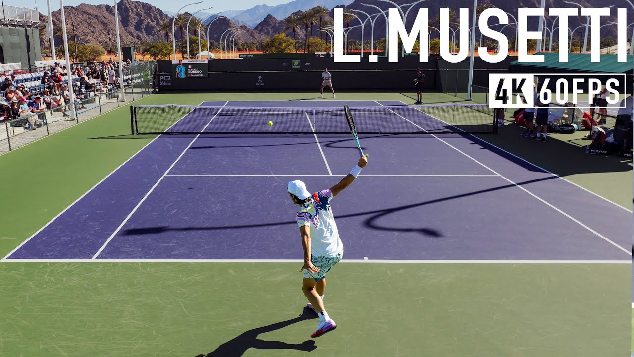 Lorenzo Musetti | Court Level Practice [4K 60fps]