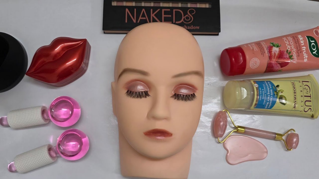 ASMR Makeup on Mannequin ( no talking)