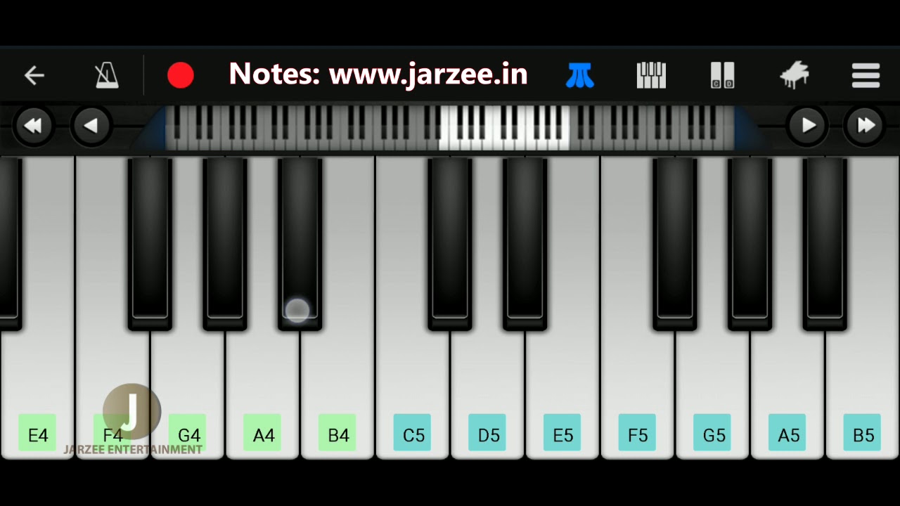 Filhall Piano Tutorial | Ft. Akshay Kumar, B Praak, Jaani | Easy Mobile Piano Tutorial