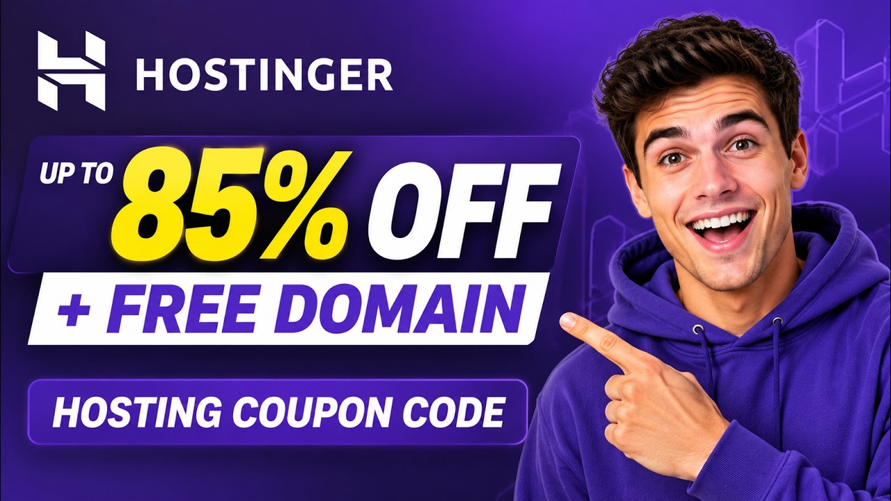 Hostinger Coupon Code 2026 🔥 Get Up to 85% OFF + Free Domain + Extra Discount!