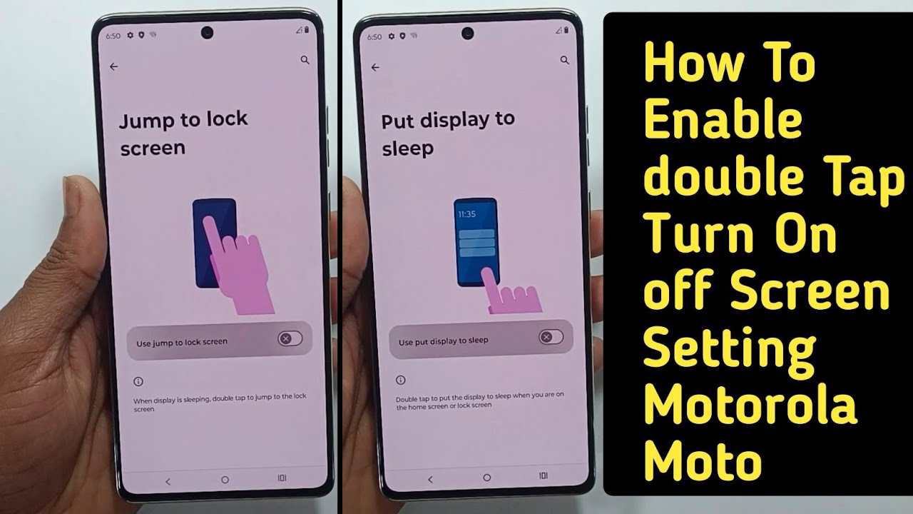 How To Enable double Tap Turn On off Screen Setting Motorola Moto | double tap on off screen setting