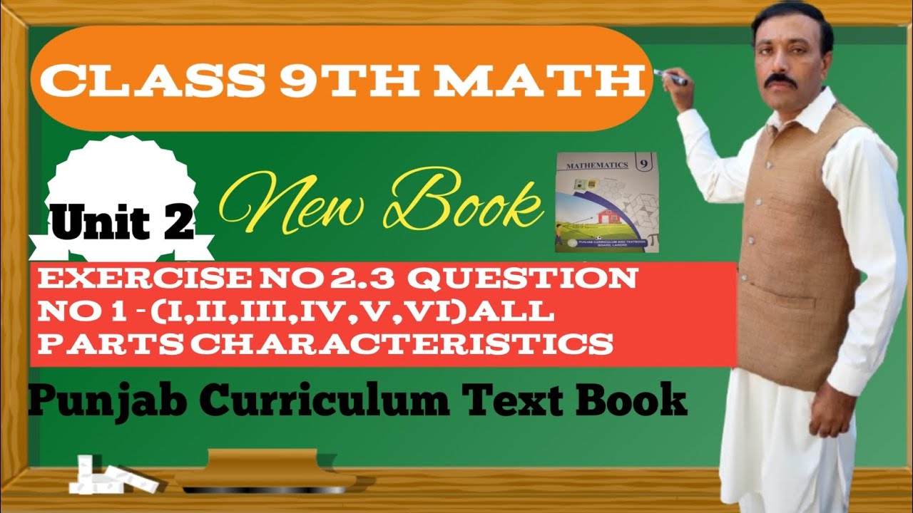 CLASS 9TH MATH Unit no 2 Exercise no 2.3 Question no 1-(I,ii,iii,iv,v,vi)All parts, characteristics 