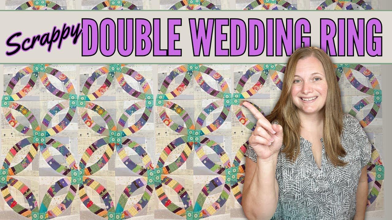 Scrappy Double Wedding Ring Quilt | Strings and Crumbs
